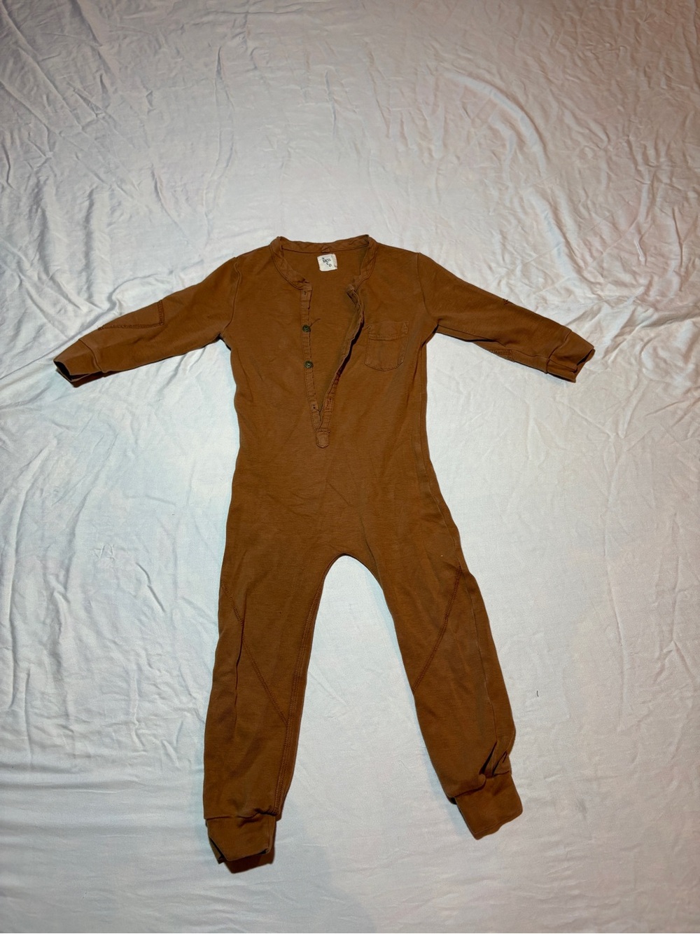 Nico Nico Brown Long-Sleeve Footie One-Piece